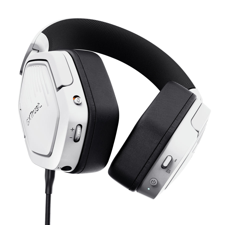 Auscultadores Gaming sem fios com microfone Trust Gaming GXT 493PS Carus PS5/ Jack 3.5/ Bluetooth/ branco