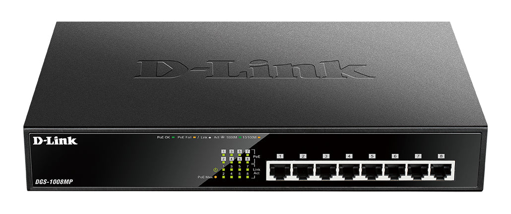 Switch de Rede D-Link DGS-1008MP 8xGB PoE