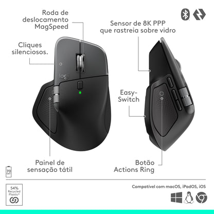Rato Logitech MX Master 4 for Mac / 910-007577 prateado - imagem 26