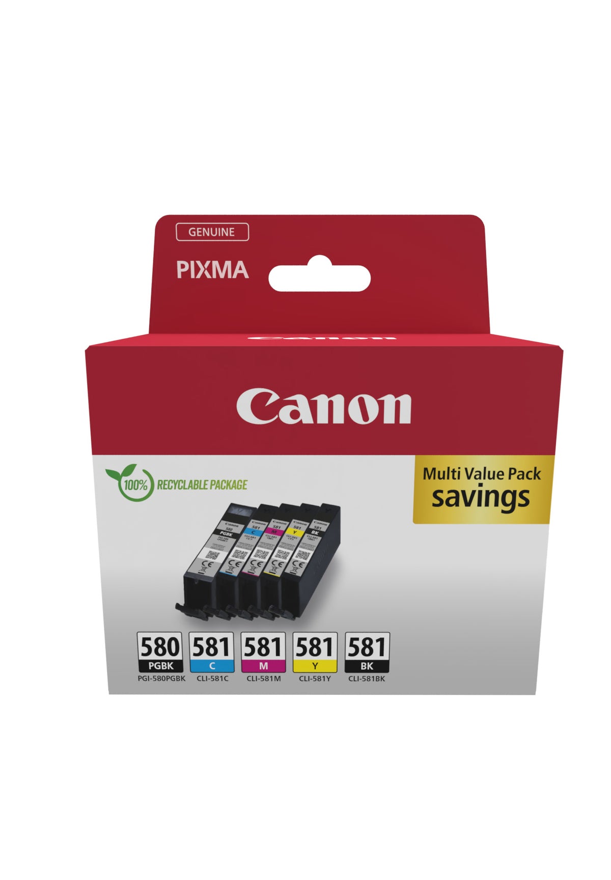 Canon Ink PGI-580/CLI-581 / 2078C007 BK,PBK,C,M,e Multipack