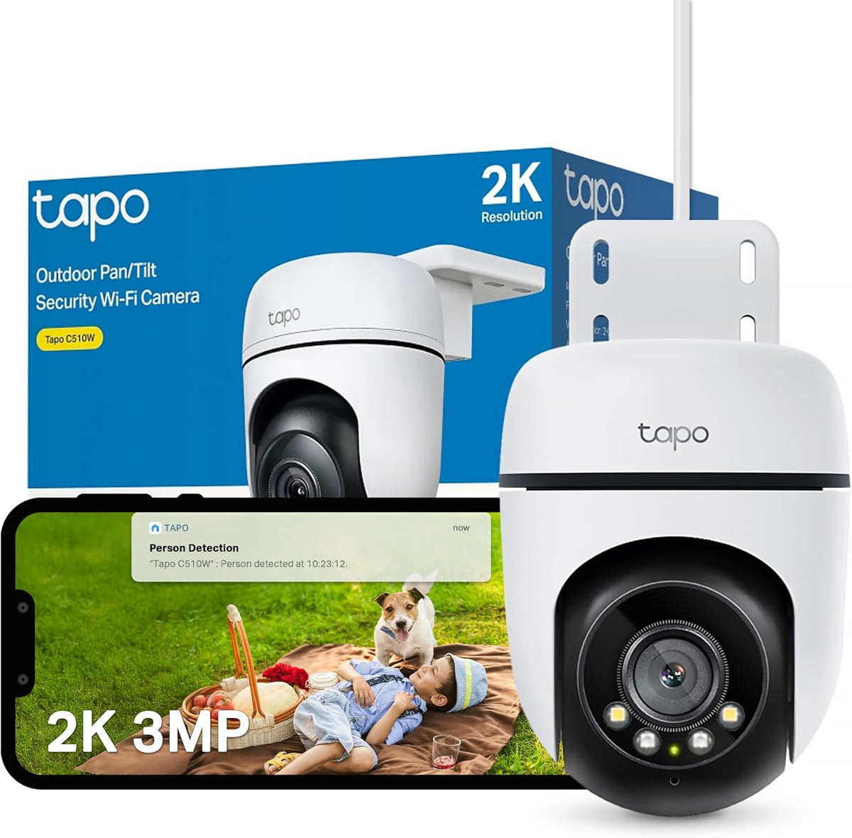 Câmara de Vigilância TP-Link C510W / TAPO C510W branco, preto - imagem 6