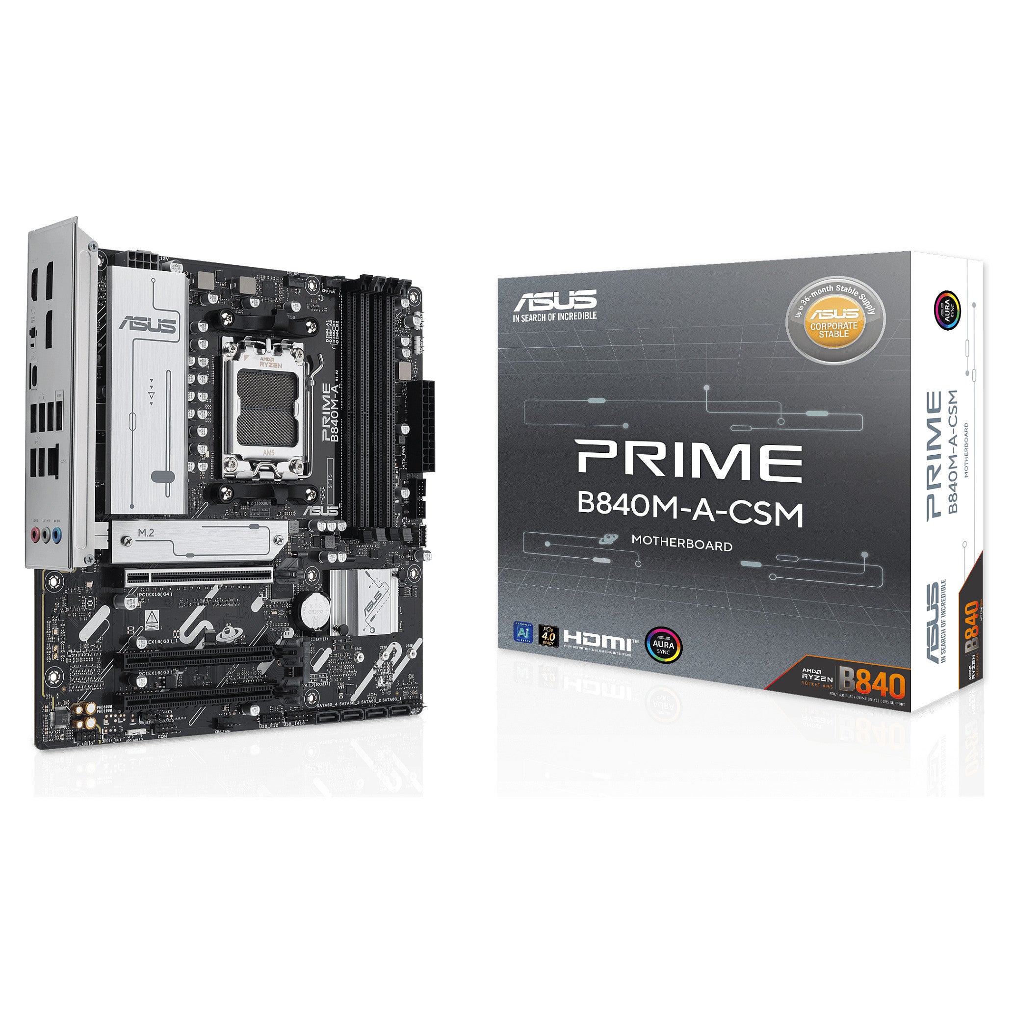 MB ASUS PRIME B840M-A-CSM (AMD.AM5.DDR5.mATX) - ASUS