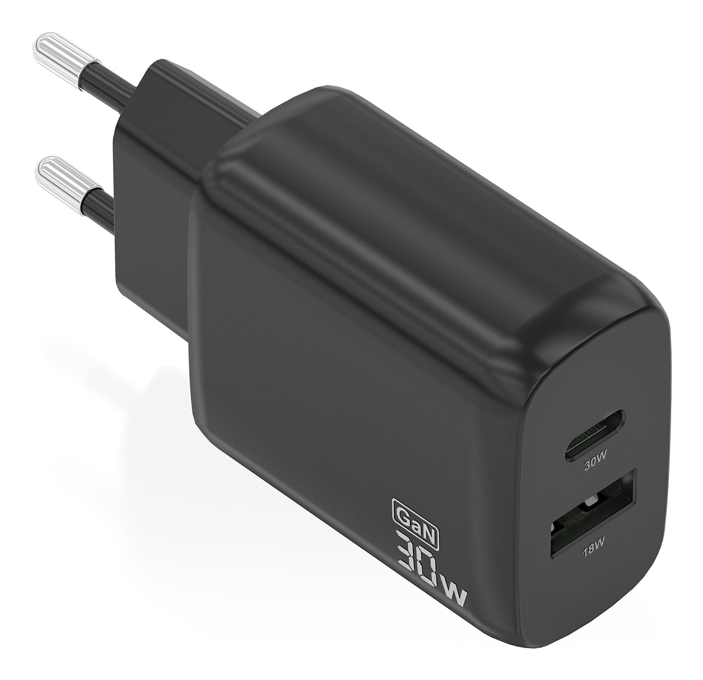 Aisens Carregador GaN 30W USB-C PD3.0 QC4.0 USB-A