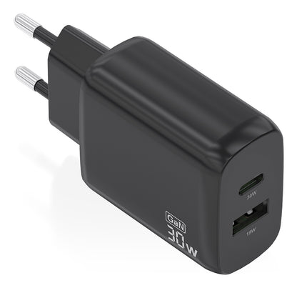 Aisens Carregador GaN 30W USB-C PD3.0 QC4.0 USB-A