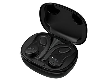 Auscultadores Bluetooth JVC HA-EC25T com caixa de carregamento/ Autonomia 7.5h/ Preto