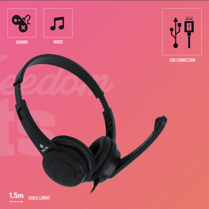 Auscultadores NGS VOX 505 Auricular+Micro USB Control Vol. Preto - imagem 10