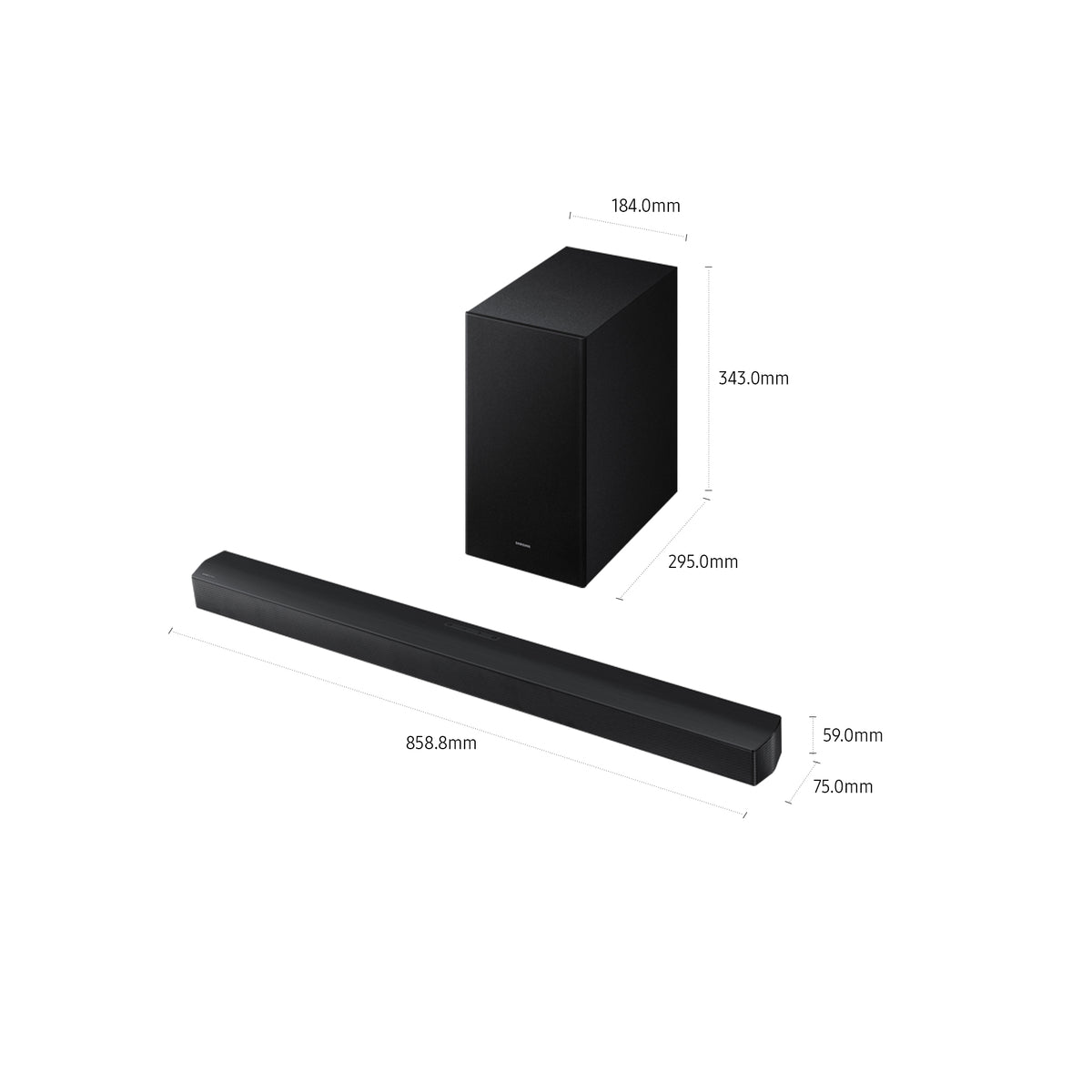 Barra de som com Bluetooth Samsung B450F Serie B 2.1 2025/ 2.1