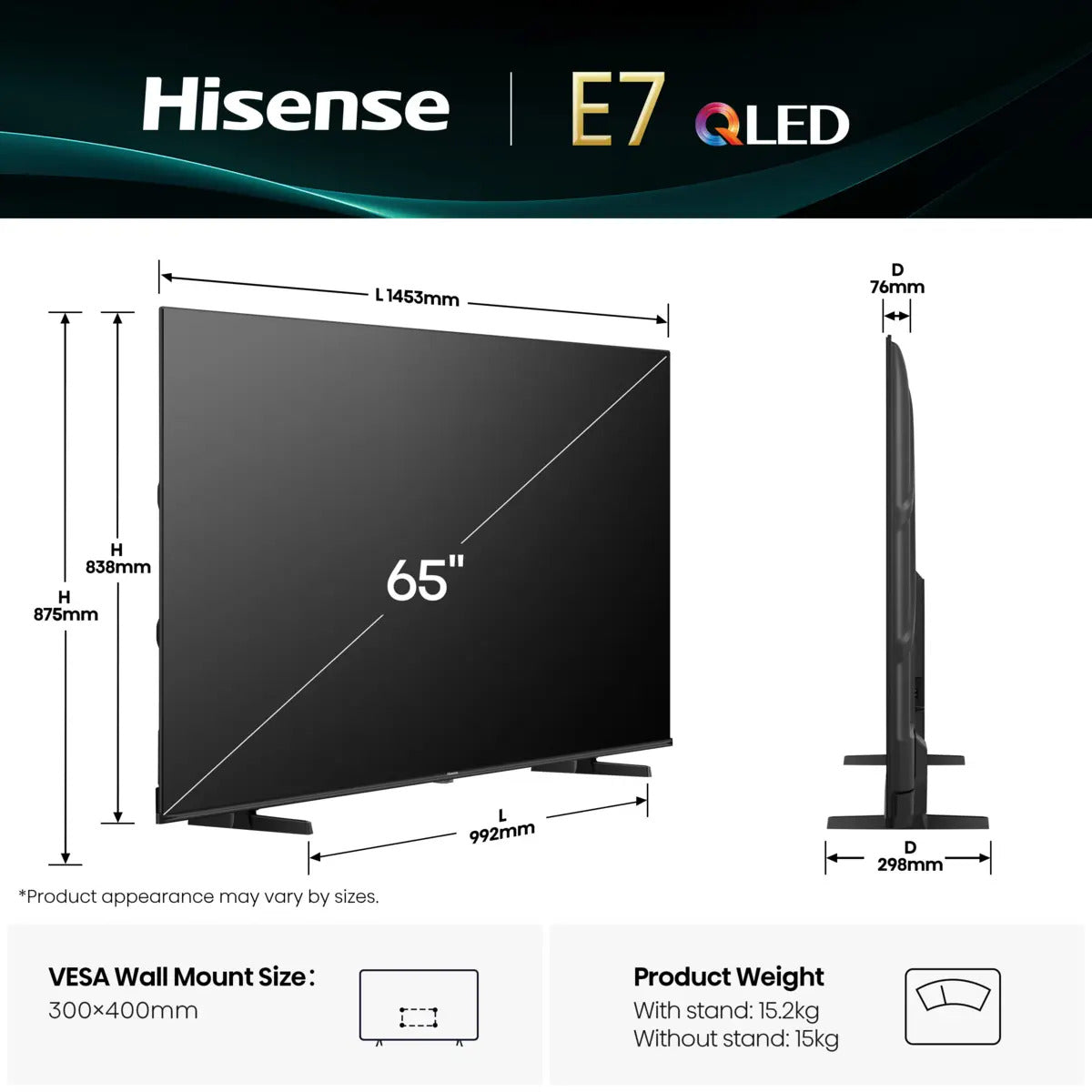 Televisão Hisense 65E77Q - Hisense