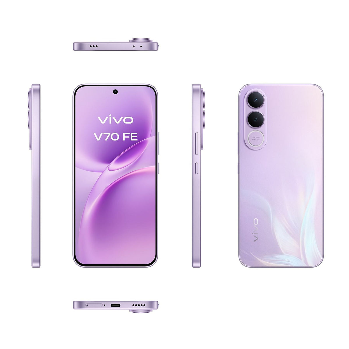 Vivo V70 FE 8GB/ 256GB/ Smartphone de 6,83" / 5G/ Roxo / Inclui Cargador + auscultadores