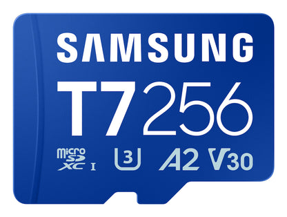 Cartão de Memória Samsung Micro SDXC T7 256GB clase10 U3 V30 A2