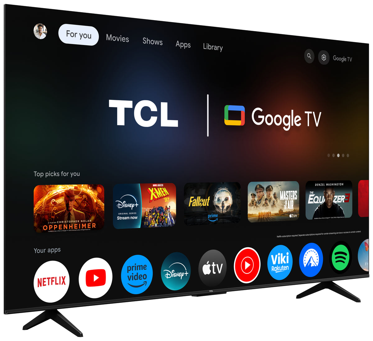 Televisão TCL 75T69C TV 75" Qled 4K Google TV Onkyo - imagem 4