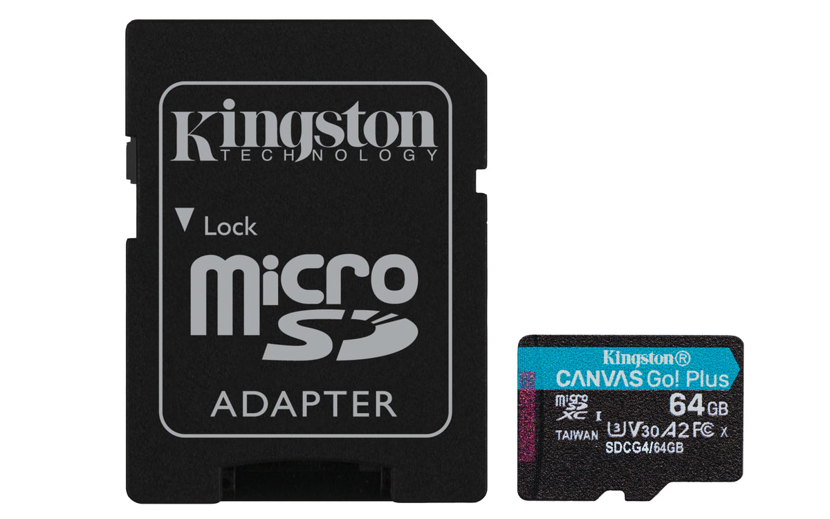 Cartão de Memória Kingston microSD Canvas Go! Plus 4 64GB 200 MB-s