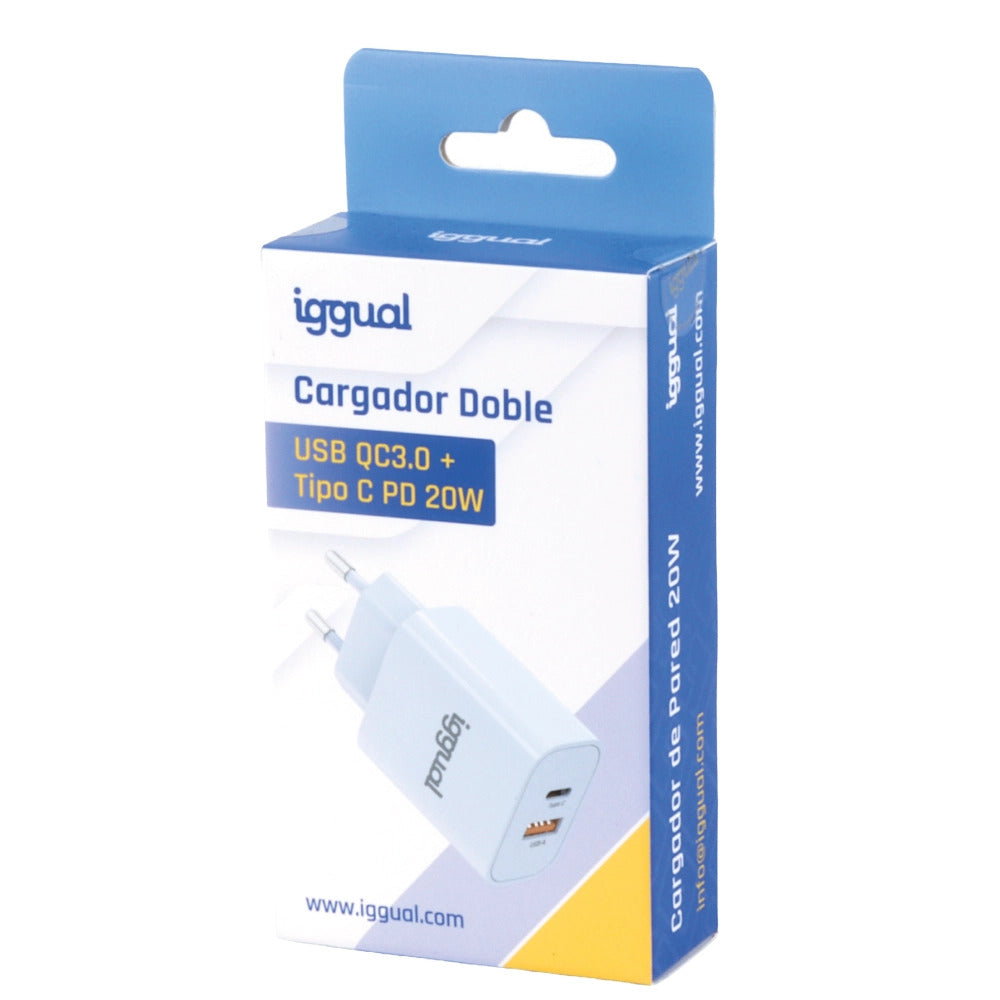 Carregador iggual doble USB QC3.0 + tipo C PD 20W - imagem 11