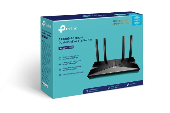 Router TP-Link AX1800 / ARCHER AX1800 preto - imagem 3