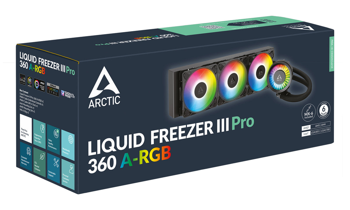 Sistema de Refrigeración Líquida Arctic Liquid Freezer III Pro 360 A-RGB/ preto