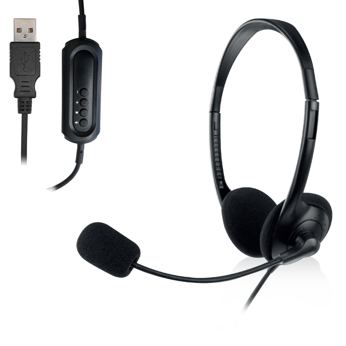 Auscultadores Ewent EW3568 Auricular USB+micrófono cable 2,1m - imagem 4