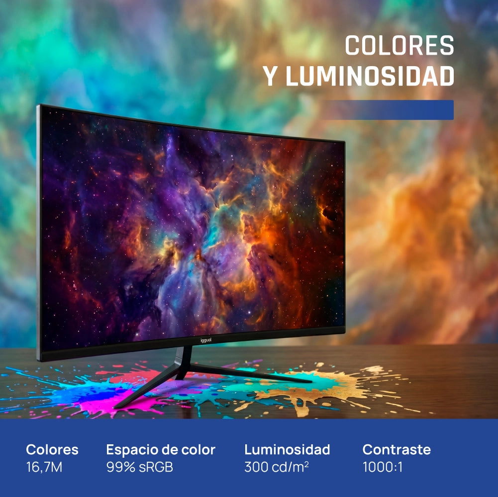 Monitor iggual 21,5" IPS 1ms FHD 120Hz VGA HDMI DP - imagem 168