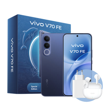 Vivo V70 FE 8GB/ 256GB/ 6,83" Smartphone / 5G/ Azul / Inclui Cargador + auscultadores