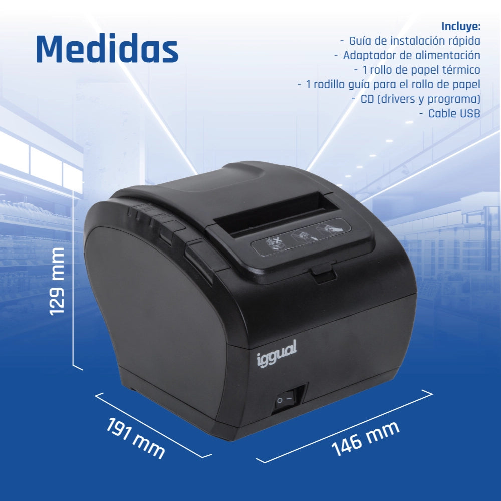 Impressora iggual Térmica TP8002 USB+RS232+Ethernet - imagem 9