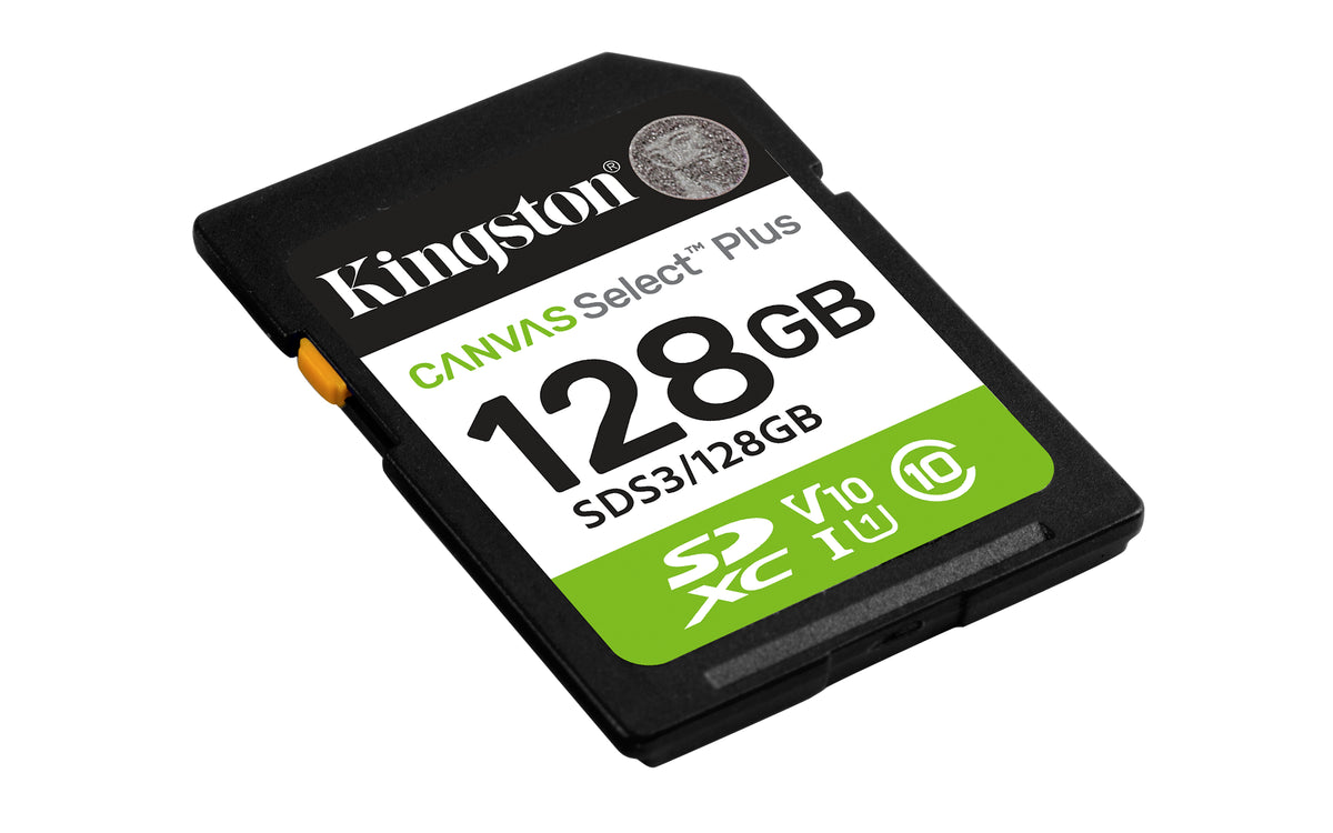 Memory RAM Kingston CANVAS Select Plus 128GB SD XC/ Classe 10/ 150MBs Cartão de Memória