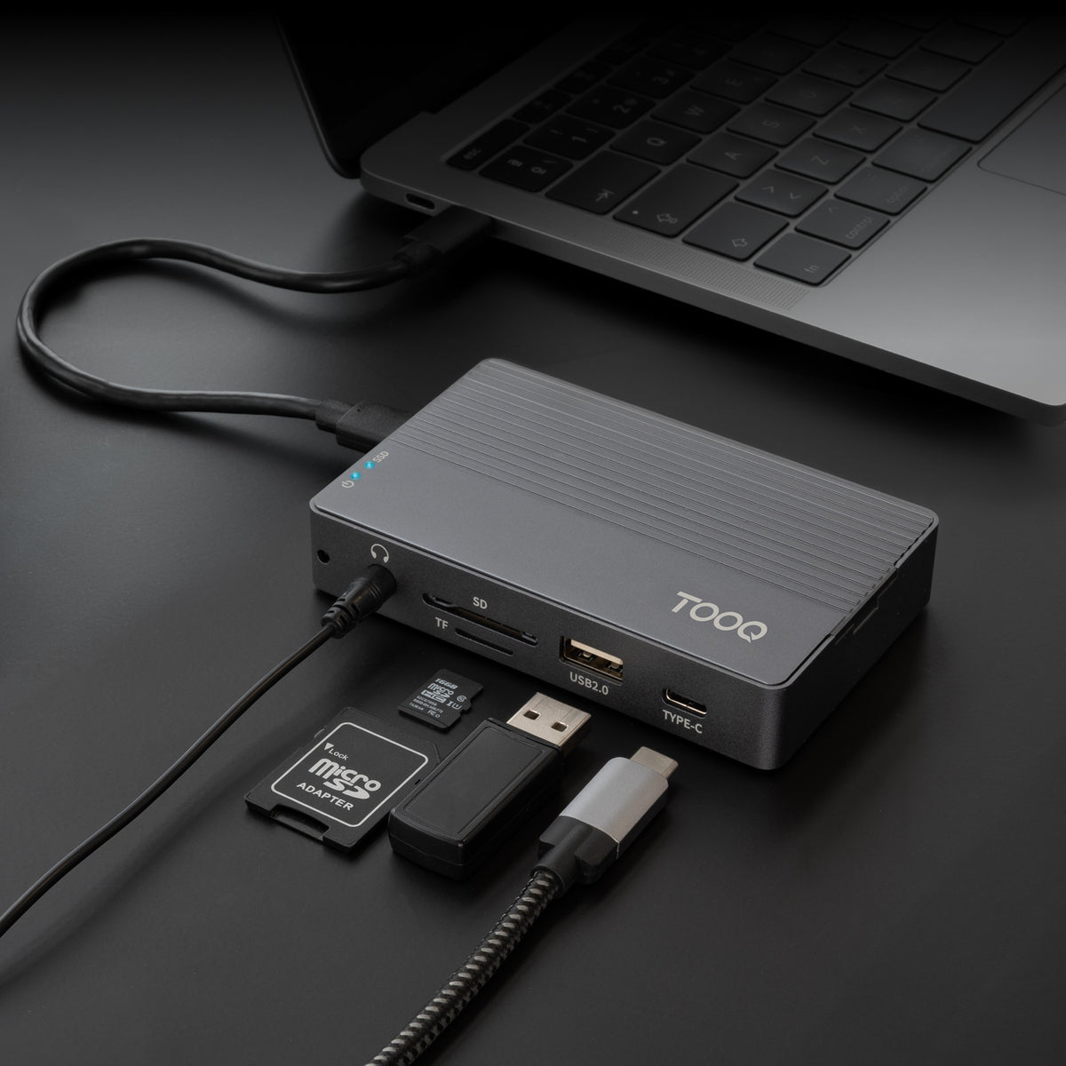 Caixa para Disco Tooq Caja Externa+HUB M.2 NGFF/NVMe USB3.2 Gen3 - imagem 7