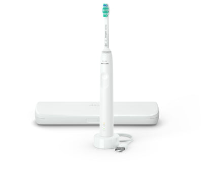 Escova de Dentes Elétrica Philips Sonicare 3100 Série mit Reiseetui / HX3673/13 branco Standard - imagem 2