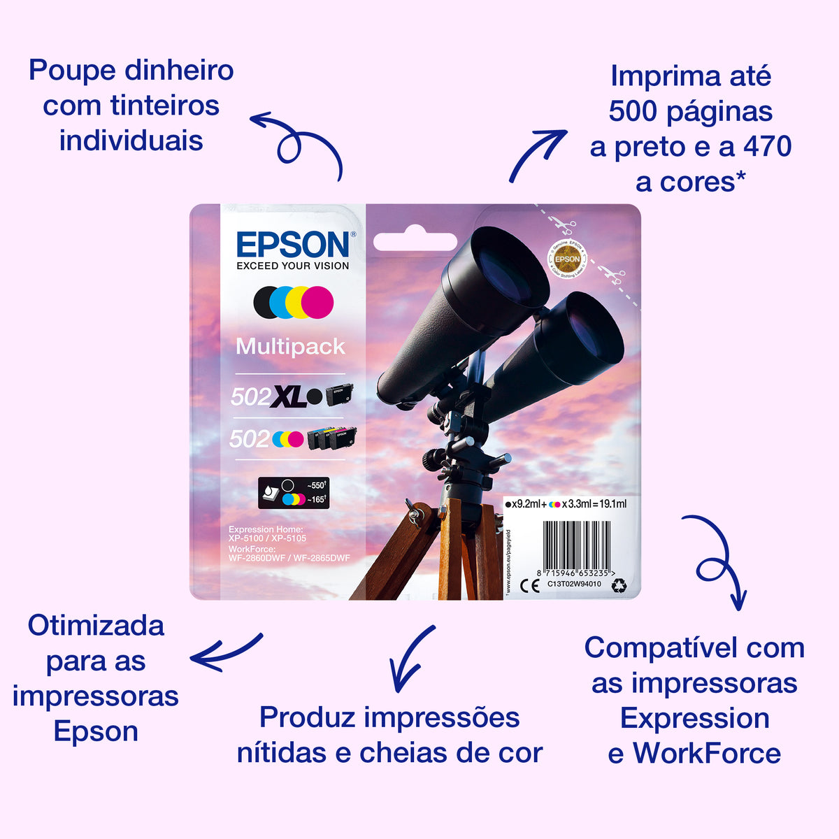 Epson Ink 502XL / C13T02W14010 preto Standard
