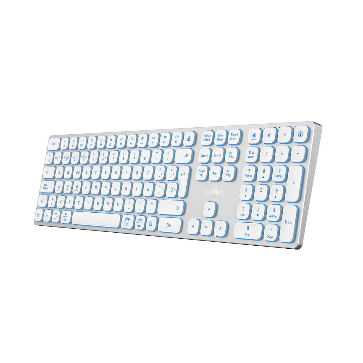 Teclado Coolbox Inal.Retroil. MOONLIGHT B431 Blanc
