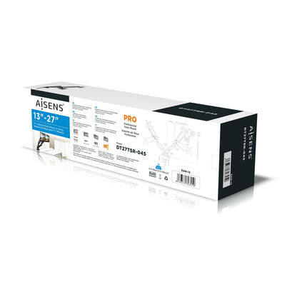 suporte de Mesa com Contrapeso para 2 Monitores Aisens DT27TSR-045/ Giratorio/ Inclinable/ Até 9kg