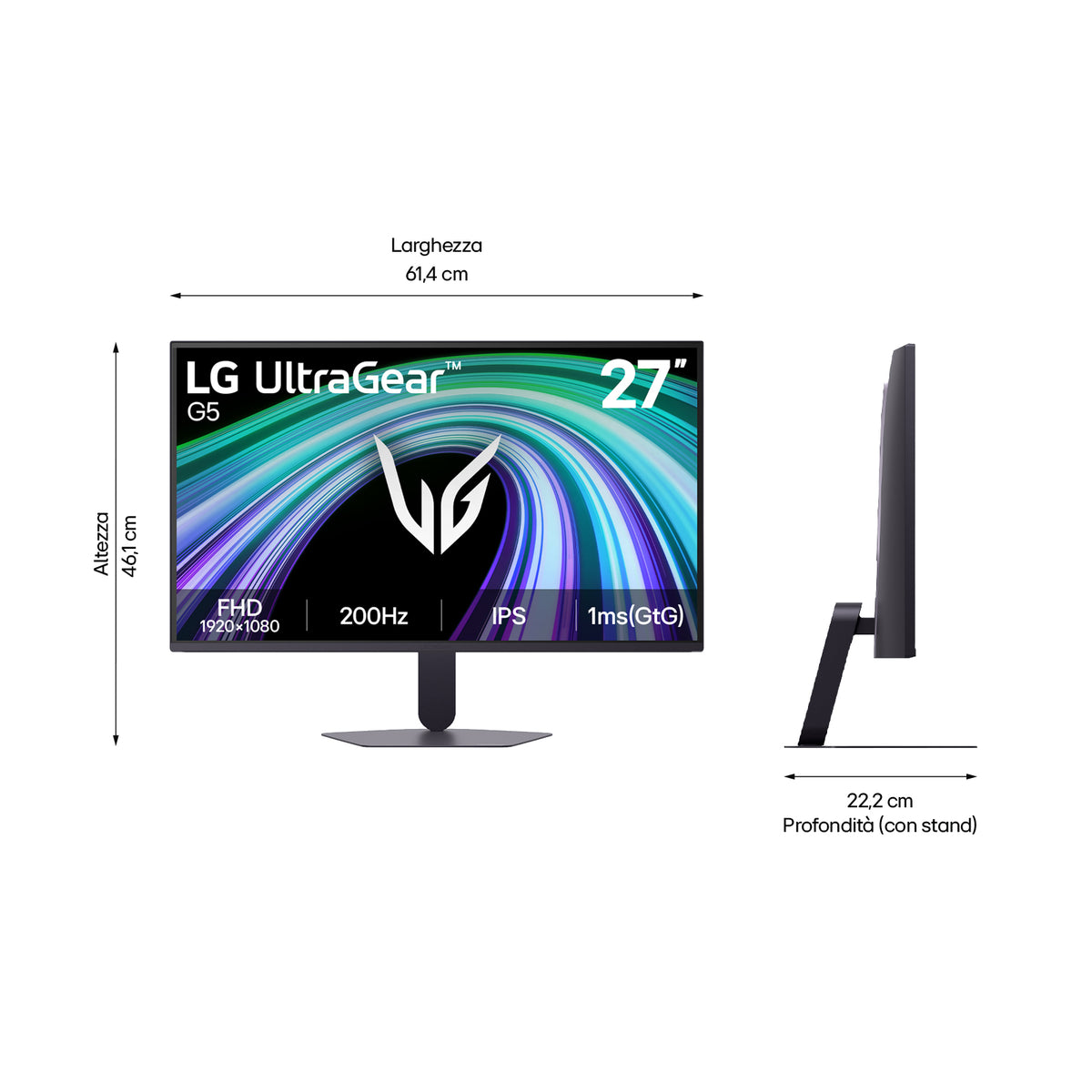 Monitor LG 27G523B-B 27" FHD IPS 200Hz 1m 2HDMI DP - imagem 8