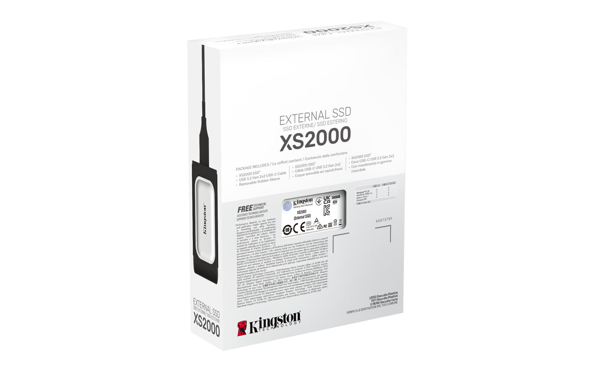 Disco SSD Kingston External XS2000 500GB / SXS2000/500G preto, prateado - imagem 7
