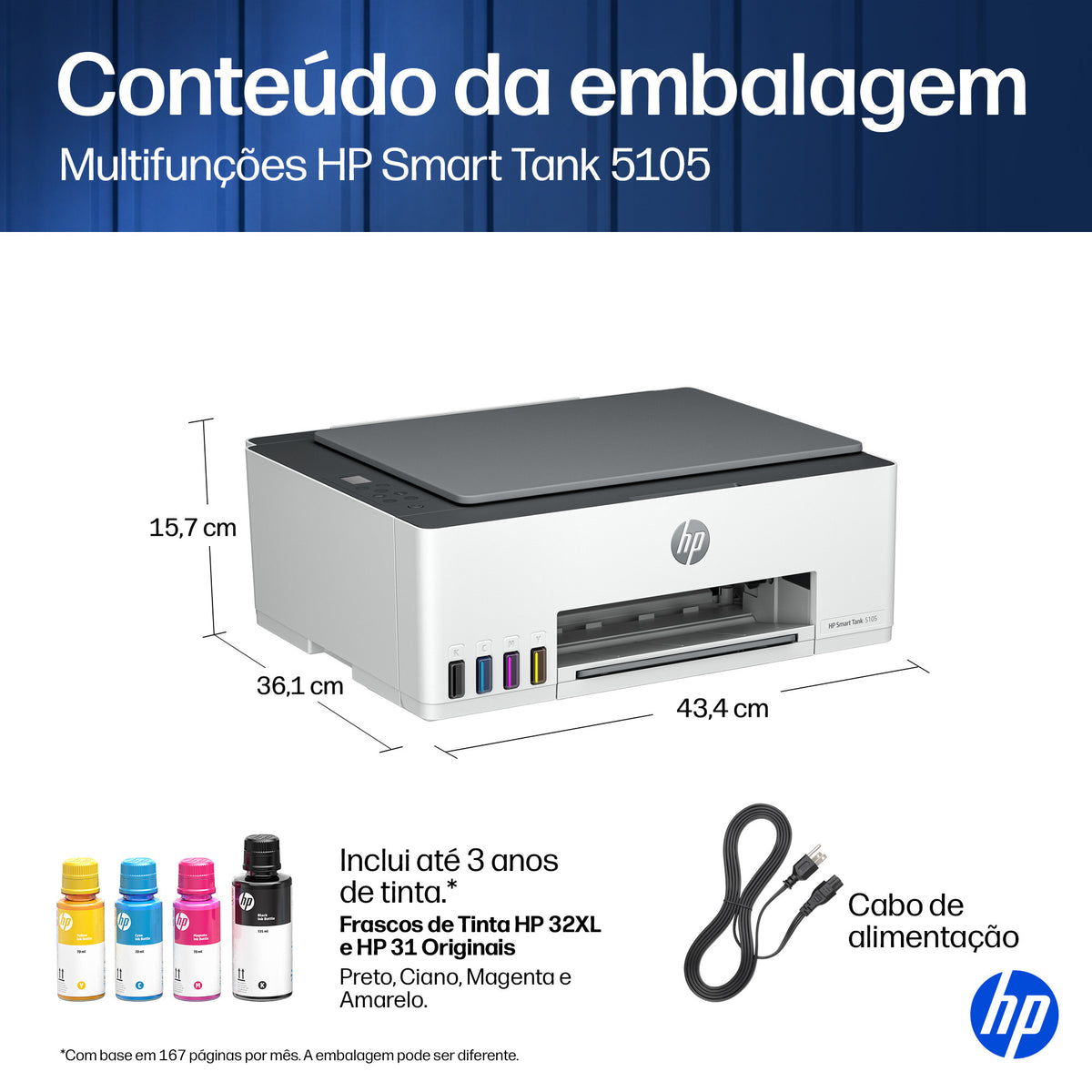 Impressora multifunções HP Multifunções Smart Tank 5105 Fax Móvel - imagem 10