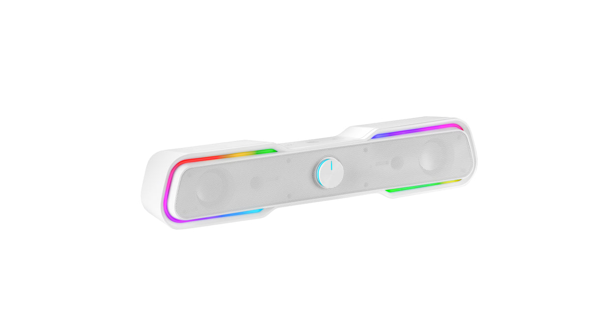 Coluna MARS de jogos Colunas MSBXW Usb jack bt 5.0 branco