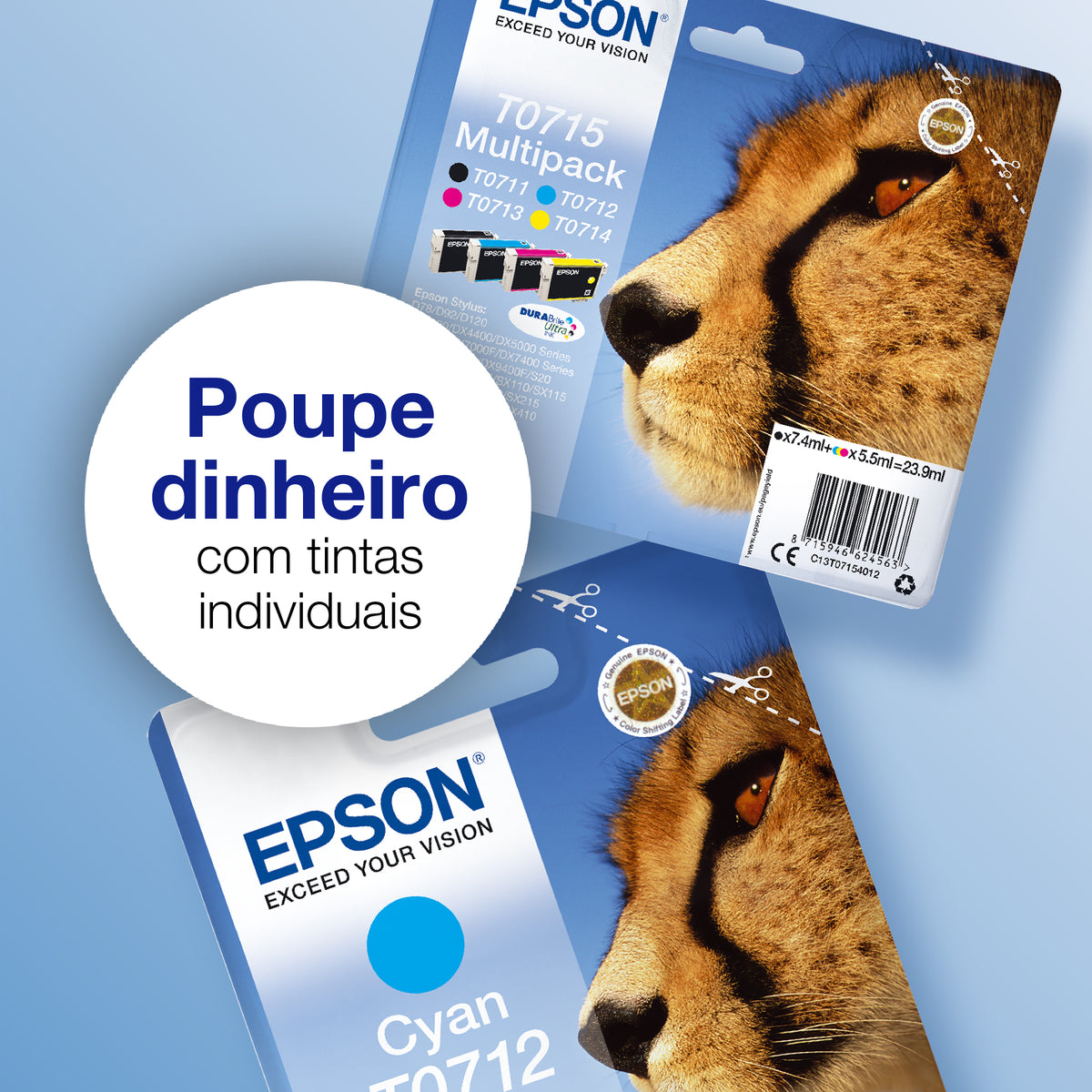 Epson Ink T0715 / C13T07154012 BK,C,M,e Multipack - imagem 5