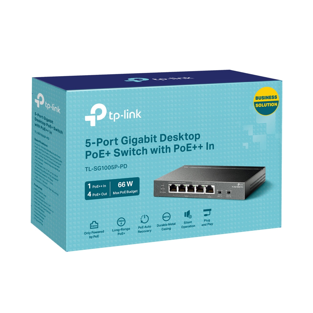 Switch de Rede TP-Link TL-SG1005P-PD 1xPoE++ In 4xPoE+ Out - imagem 10