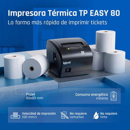 Impressora iggual térmica tickets TP EASY 80 USB+RJ - imagem 6