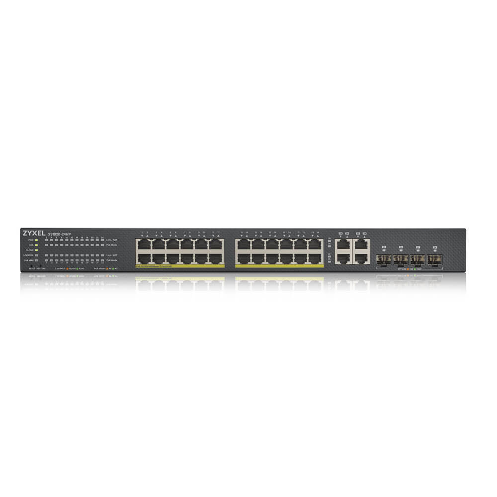 Switch de Rede ZyXEL GS1920-24HPv2 24xGbE PoE 4xCombo - imagem 3