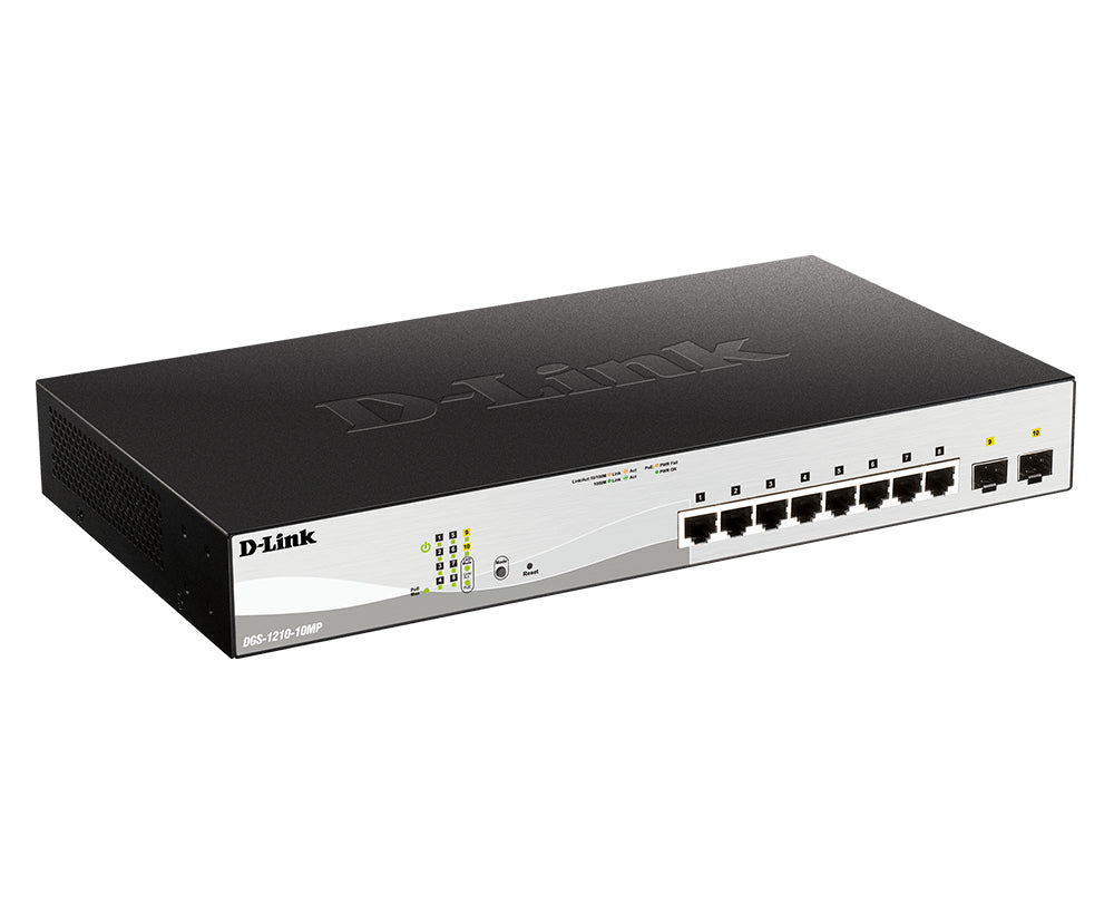 Switch de Rede D-Link DGS-1210-10MP/E 10Gb PoE+ 2xSFP 130W - imagem 4