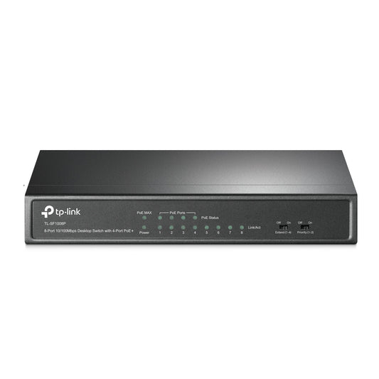 Switch de Rede TP-LINK TL-SF1008P 8x10/100Mbps 4xPoE Metal