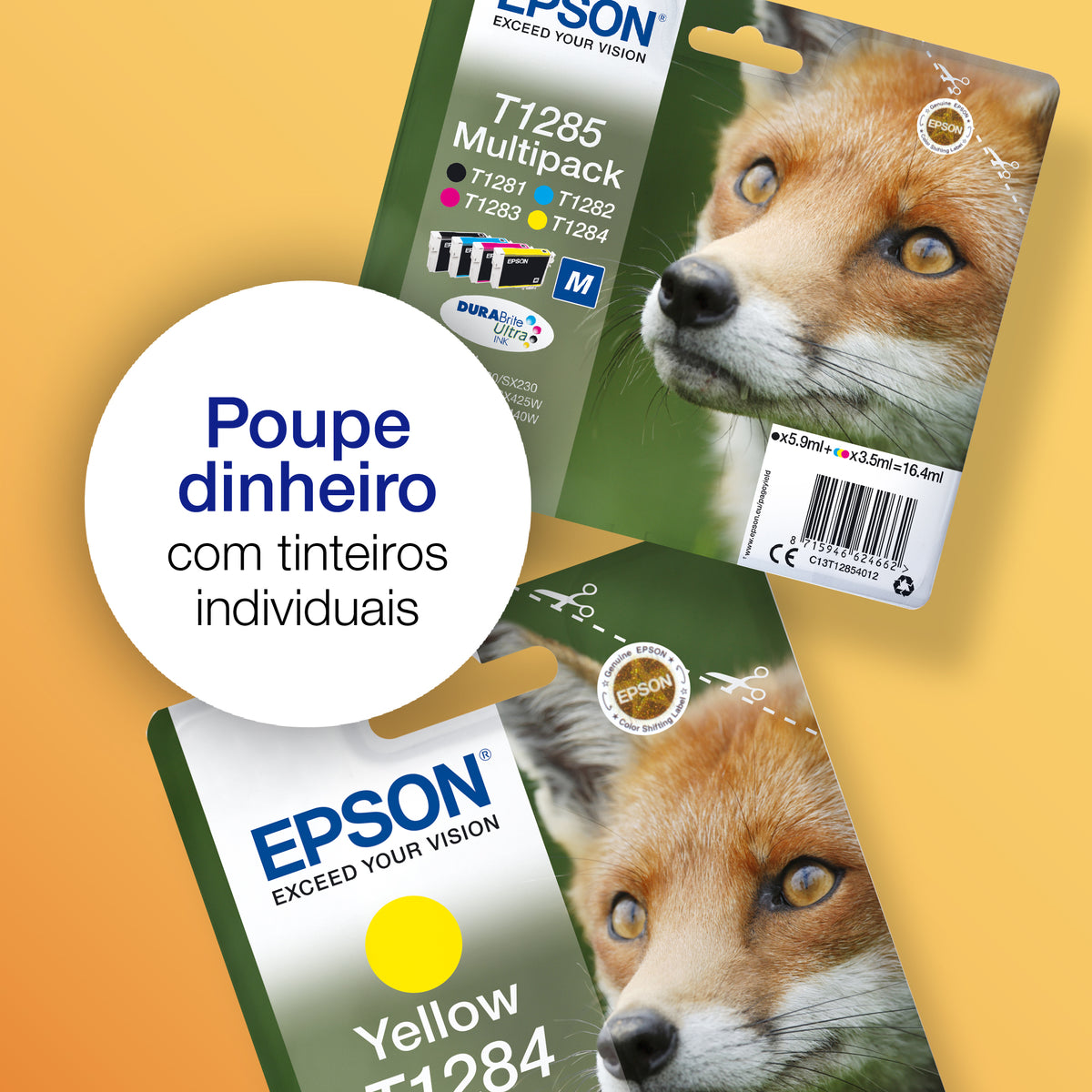 Epson Ink T1285 / C13T12854012 BK,C,M,e Multipack - imagem 7
