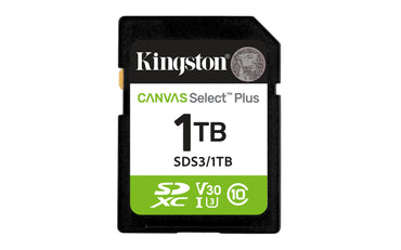 Memory RAM Kingston CANVAS Select Plus 1TB SD XC/ Classe 10/ 150MBs Cartão de Memória