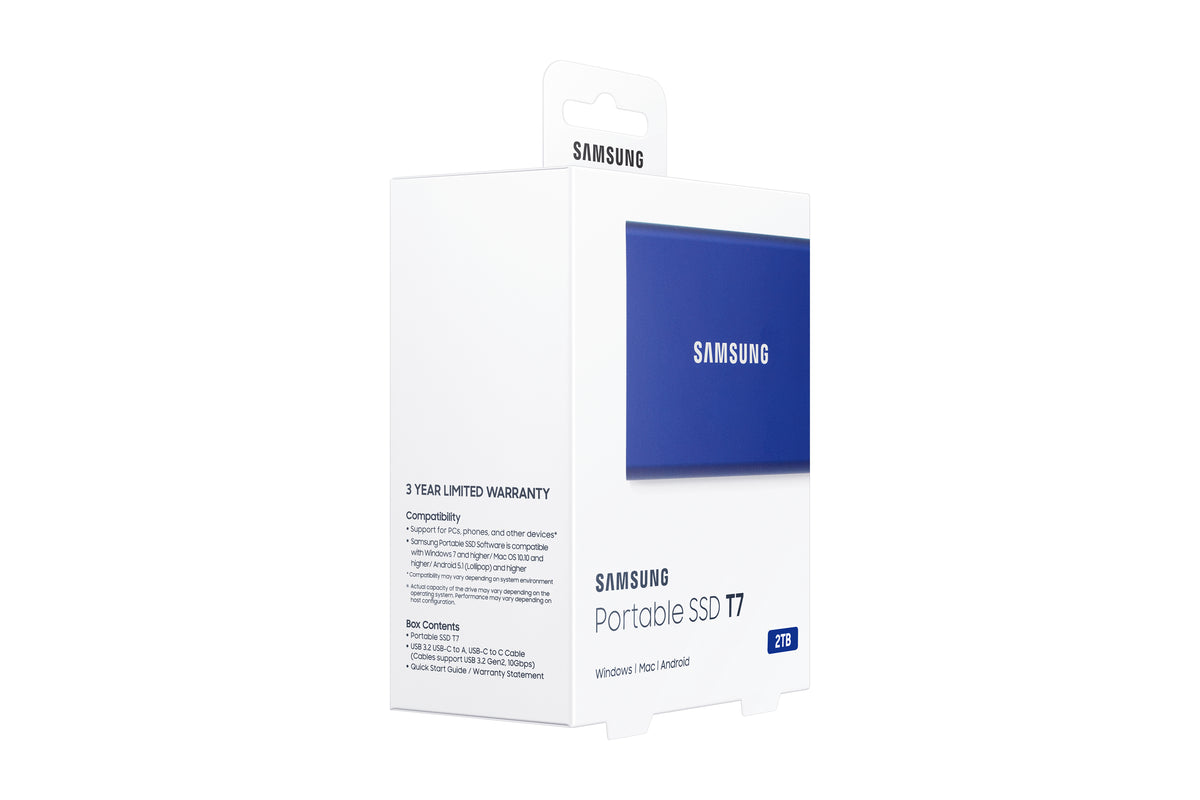 Disco SSD Samsung T7 Externo 2TB NVMe USB 3.2 Azul - imagem 14