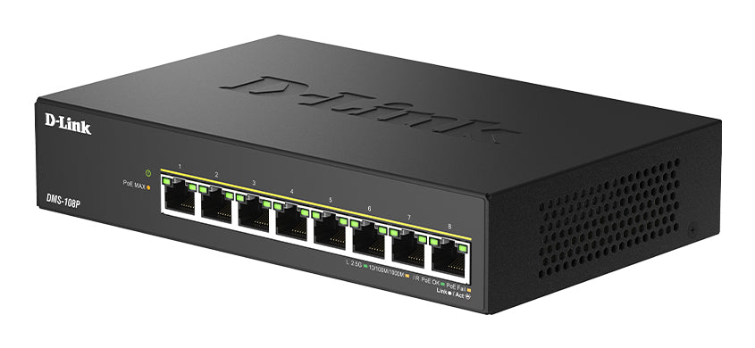 Switch de Rede D-Link DMS-108P/E 8x2.5mG PoE 230W - imagem 7