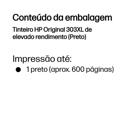 HP Ink 303XL / T6N04AE preto XL - imagem 4