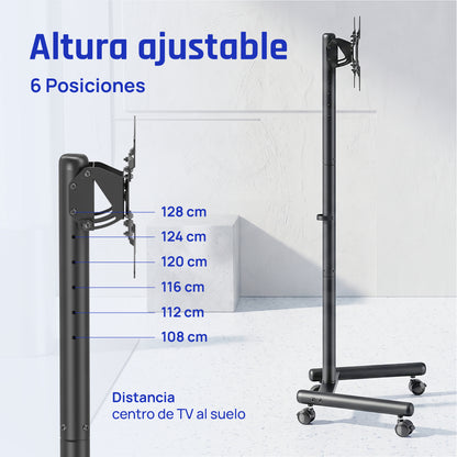Suporte TV iggual SRTV55 suelo ruedas 13"-55" 20kg - imagem 9