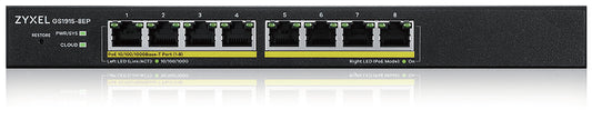 Switch de Rede ZyXEL GS1915-8EP Smart 8xGbE PoE 60W Nebula