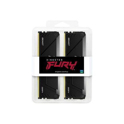 FURY Beast RGB RAM Kingston RAM 2 x 16GB/ DDR4/ 3200MHz/ 1.35V/ CL16/ Memória DIMM