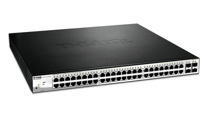 Switch de Rede D-Link DGS-1210-52MP/E 48xGb PoE 4xSFP Comb
