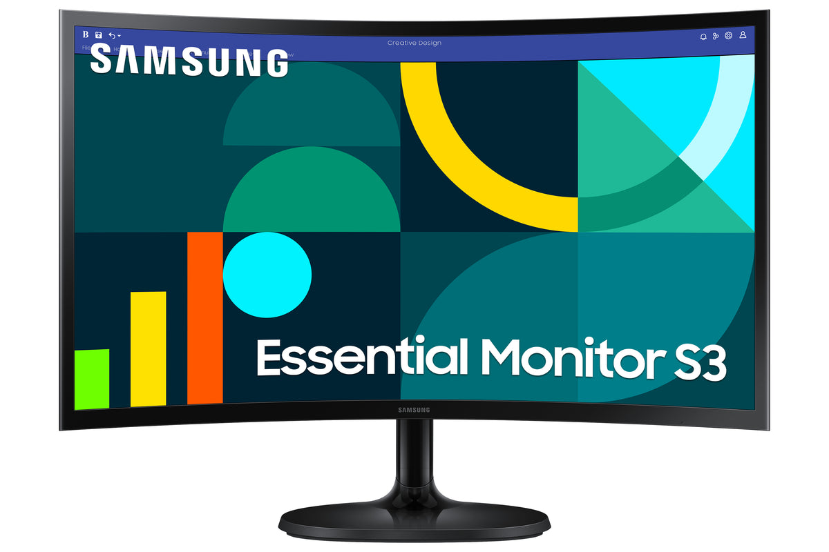 Monitor Samsung Essential LS24D364GAU / LS24D364GAUXEN preto