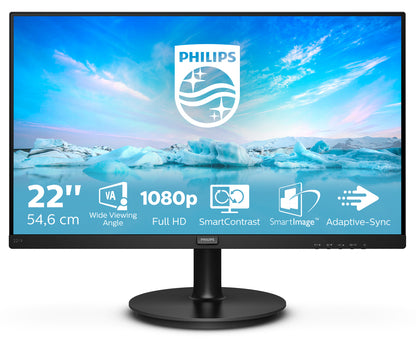 Monitor Philips V-Line 221V8 21,5"/ Full HD/ preto